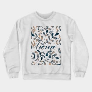 Watercolor home foliage - neutral Crewneck Sweatshirt